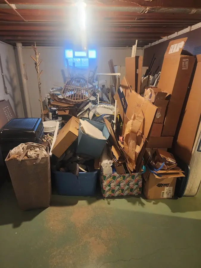 Roll-off dumpster container at job site for 20 Yard Dumpster Rental in Tarpon Springs